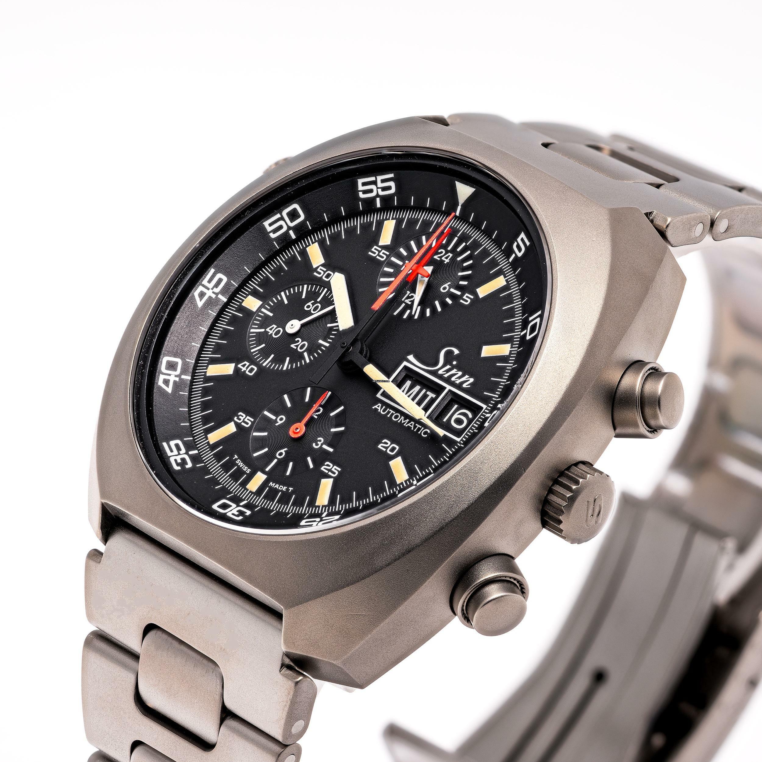 Thumbnail von Sinn 142 Space Chrono Model 142 – Lemania 5100 Tritium – 142.M – like NEW