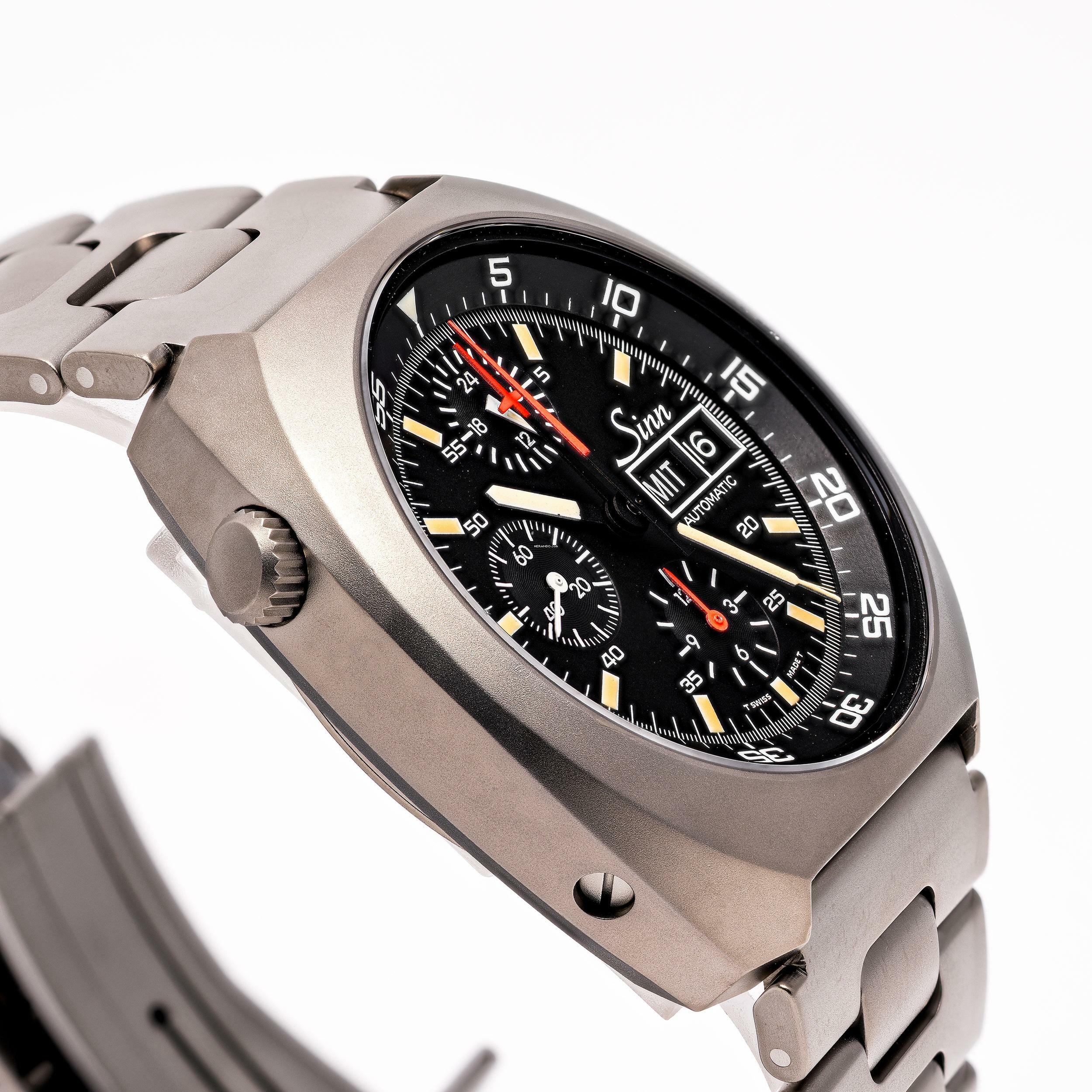 Thumbnail von Sinn 142 Space Chrono Model 142 – Lemania 5100 Tritium – 142.M – like NEW