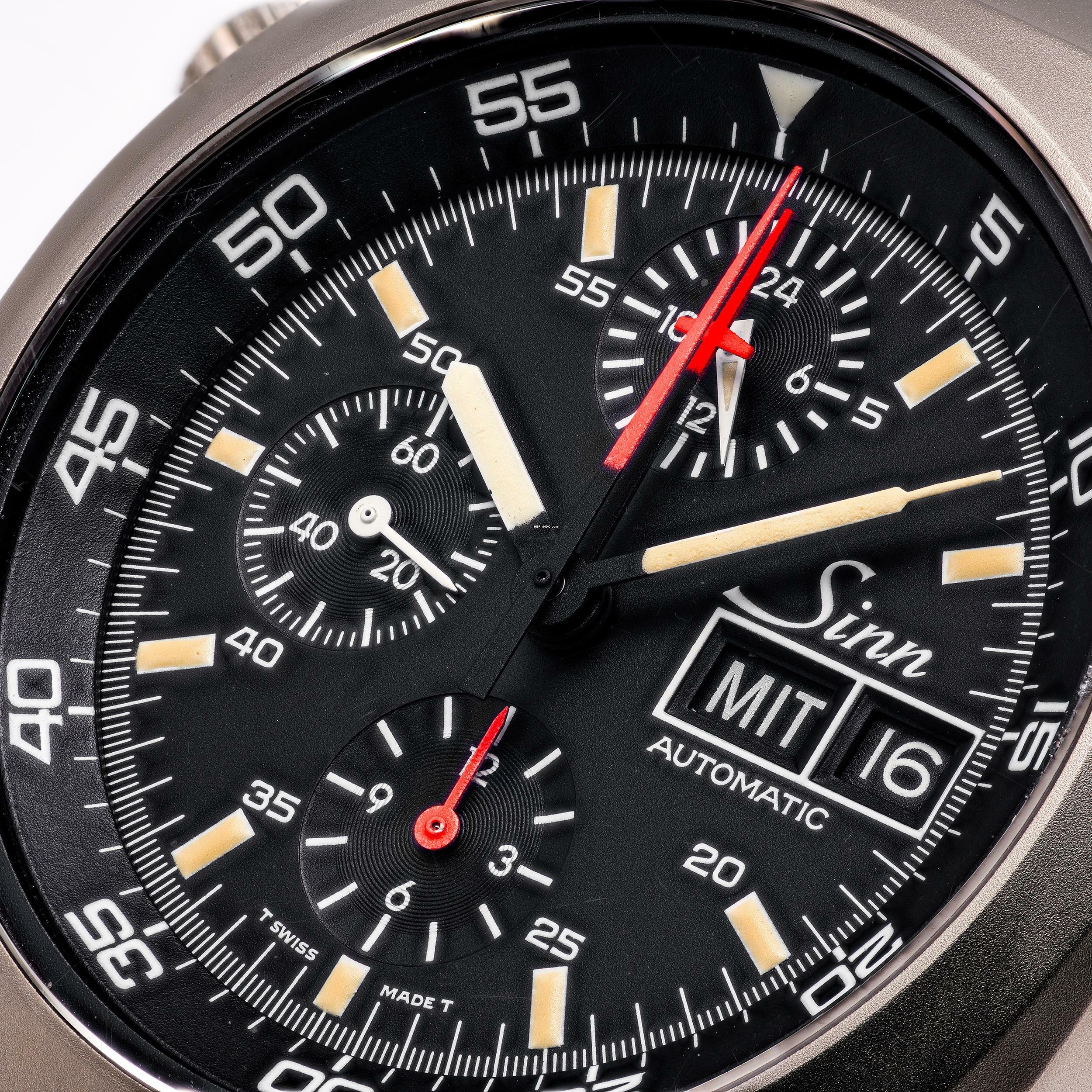 Thumbnail von Sinn 142 Space Chrono Model 142 – Lemania 5100 Tritium – 142.M – like NEW