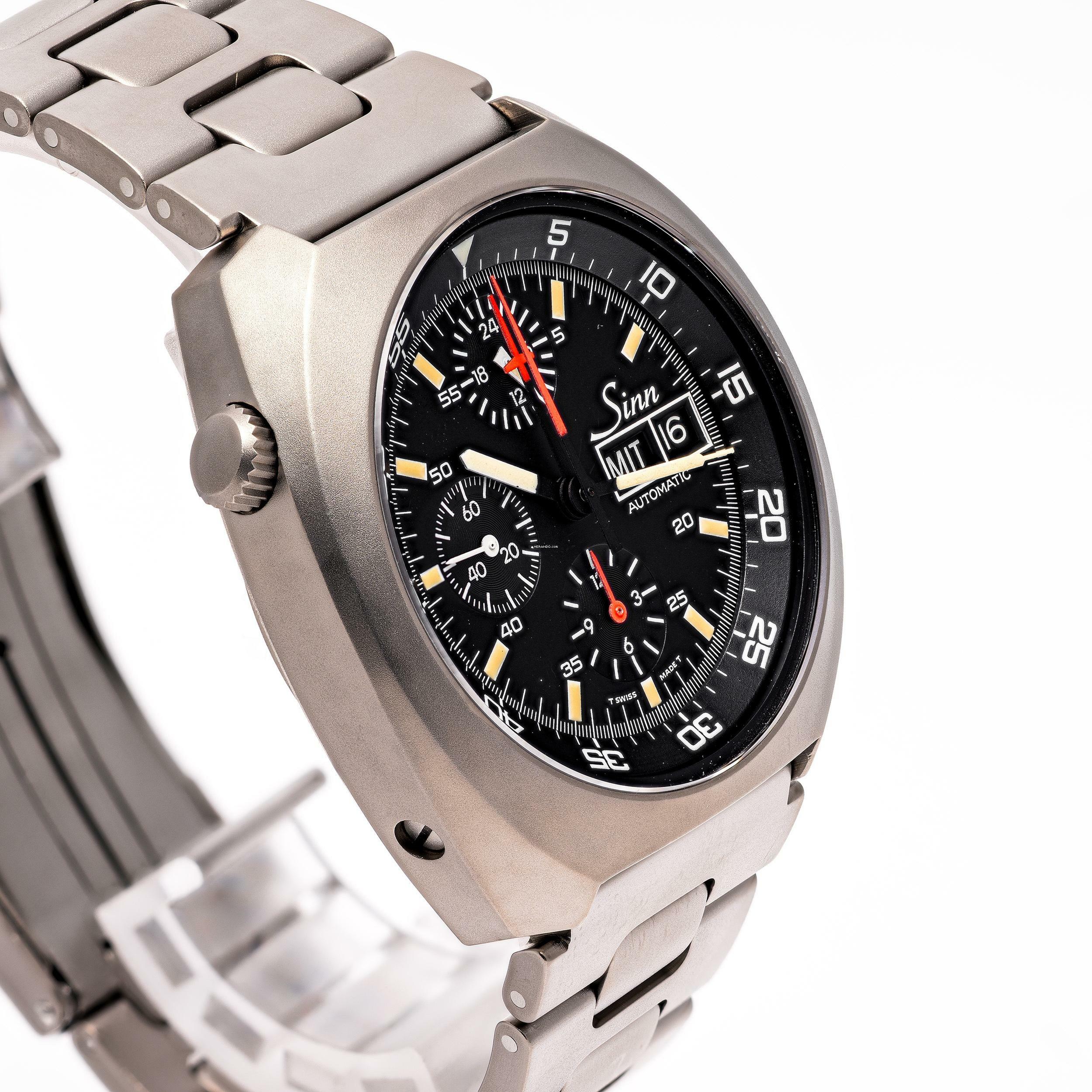 Thumbnail von Sinn 142 Space Chrono Model 142 – Lemania 5100 Tritium – 142.M – like NEW