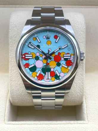  Rolex Oyster Perpetual 41 CELEBRATION (Discontinued) FULL SET WITH BOX AND PAPERS LIKE NEW year:2024 +white Tag 