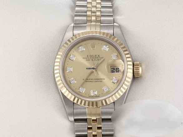  Rolex Lady-Datejust Edelstahl Gelbgold 750 Diamanten Automatik Gold Stahl Damen 