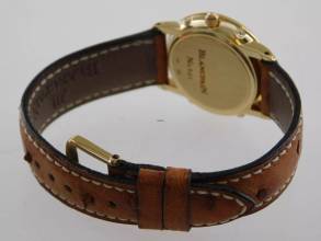 Thumbnail von Blancpain Villeret 18 Kt Gelbgold Villeret Damenuhr Vollkalender Mondphase wie Neu 26mm mit original Band und 18 Kt Schließe Diamantzifferblatt