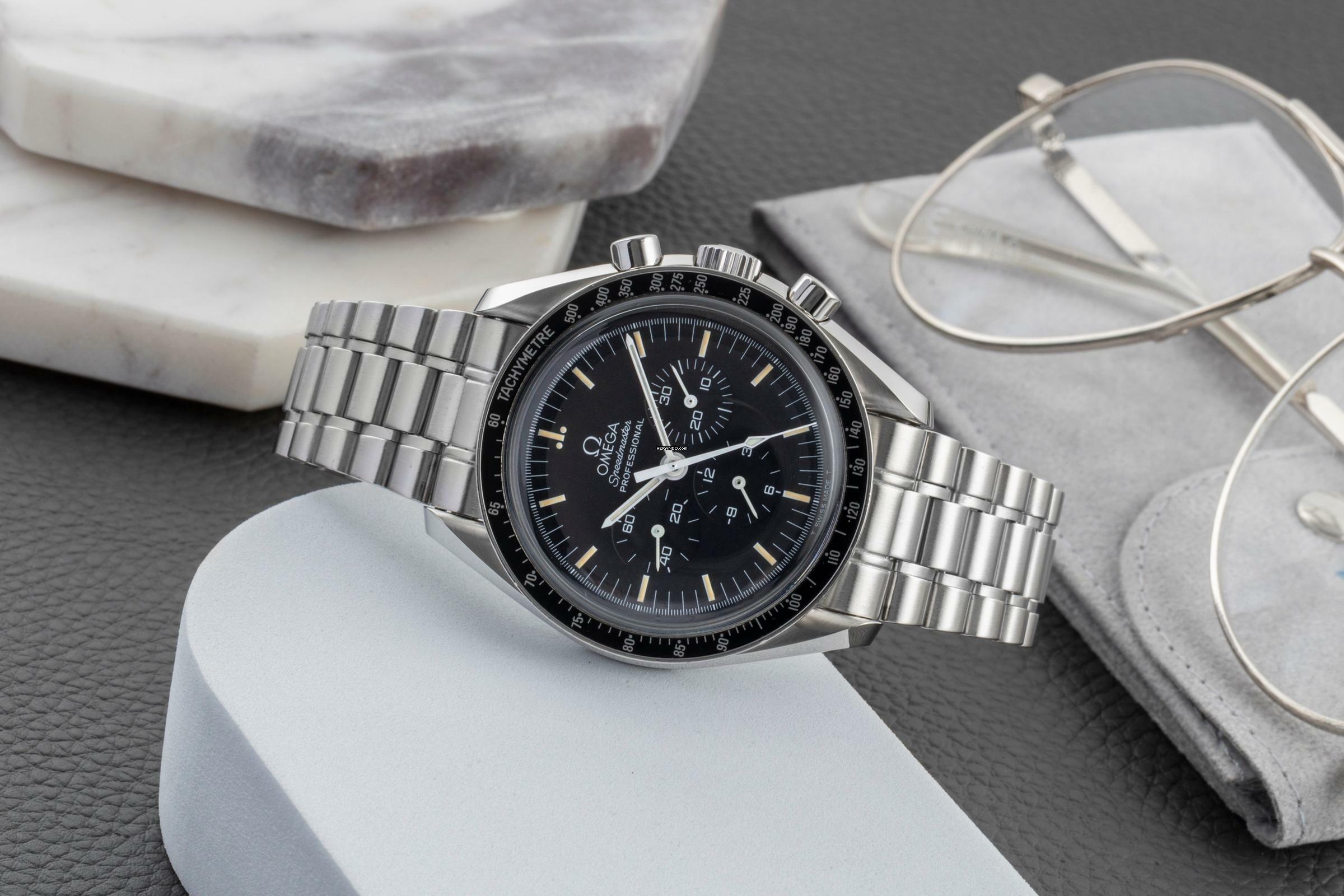  Omega Speedmaster Professional Moonwatch Chronograph Stahl Handaufzug Ref. 3590.50.00 B&P 