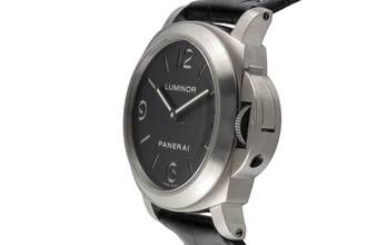 Thumbnail von Panerai Luminor Base Titan Handaufzug Herrenuhr Ref. PAM00176 B&P 2014