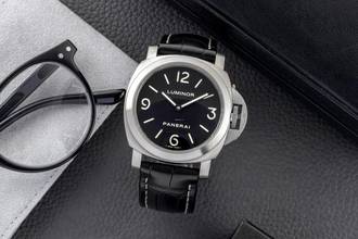 Thumbnail von Panerai Luminor Base Titan Handaufzug Herrenuhr Ref. PAM00176 B&P 2014
