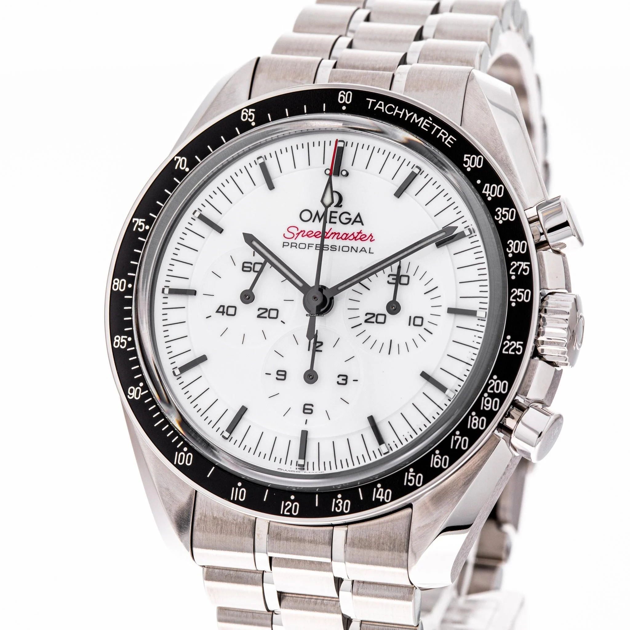  Omega Speedmaster Professional Moonwatch 42 White – 310.30.42.50.04.001 – like NEW – 10/2024 Full Set 