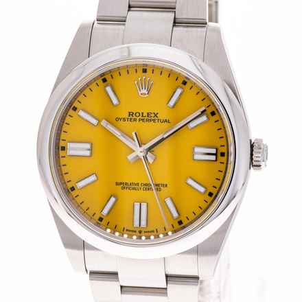  Rolex Oyster Perpetual 41 Yellow – 124300 – like NEW – 2021 Full Set Lc100 