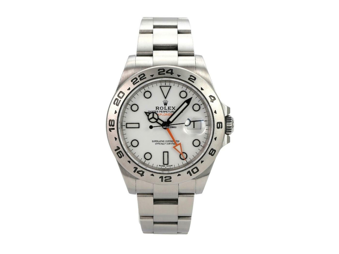  Rolex Explorer II 42 Edelstahl 216570 weißes Zifferblatt 