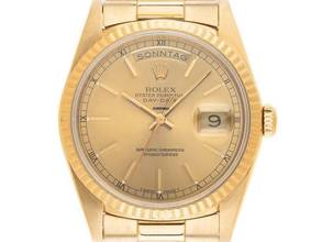 Thumbnail von Rolex Day-Date 36 Ref.18238 1991 Full Set sehr gut Vintage Day-Date 18kt Gelbgold 144g