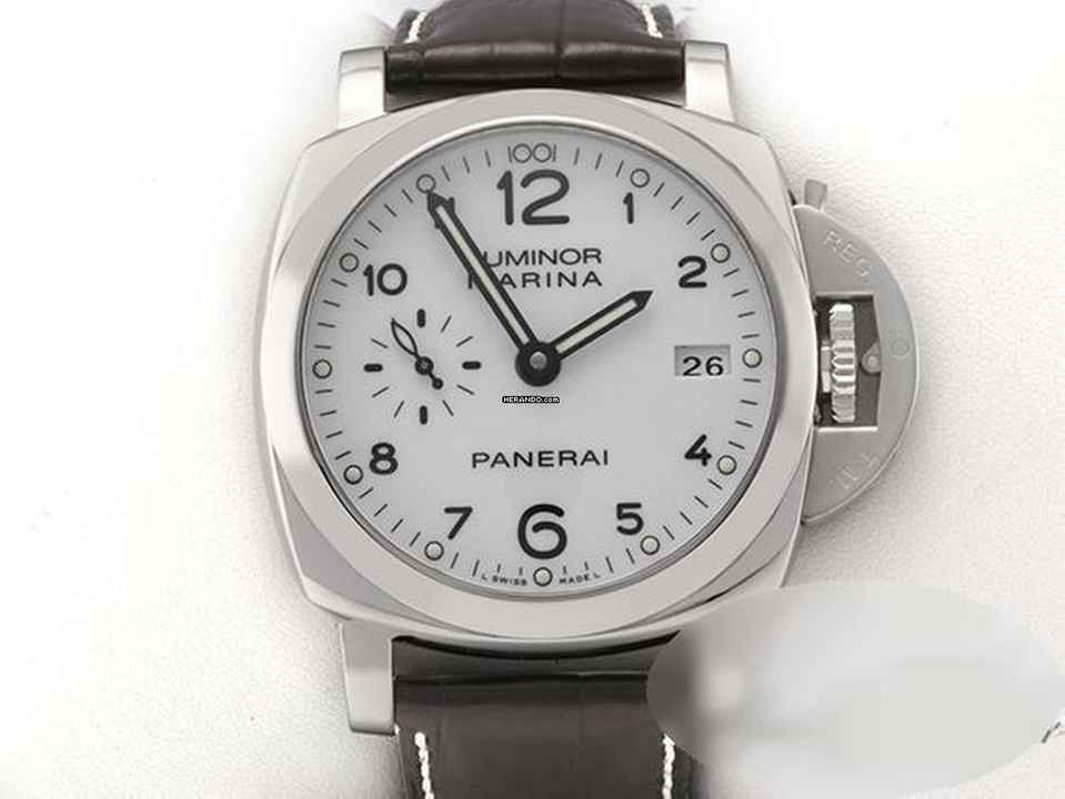  Panerai Luminor Marina 1950 3 Days Automatic Pam00523 Edelstahl Automatik Stahl Leder Steel White Dial 