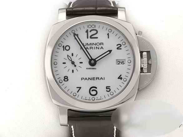  Panerai Luminor Marina 1950 3 Days Automatic Pam00523 Edelstahl Automatik Stahl Leder Steel White Dial 