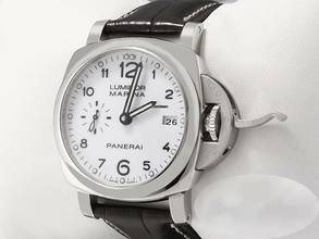 Thumbnail von Panerai Luminor Marina 1950 3 Days Automatic Pam00523 Edelstahl Automatik Stahl Leder Steel White Dial