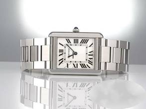 Thumbnail von Cartier Tank Solo Großes Modell Edelstahl W5200014 2019 Stahl Steel