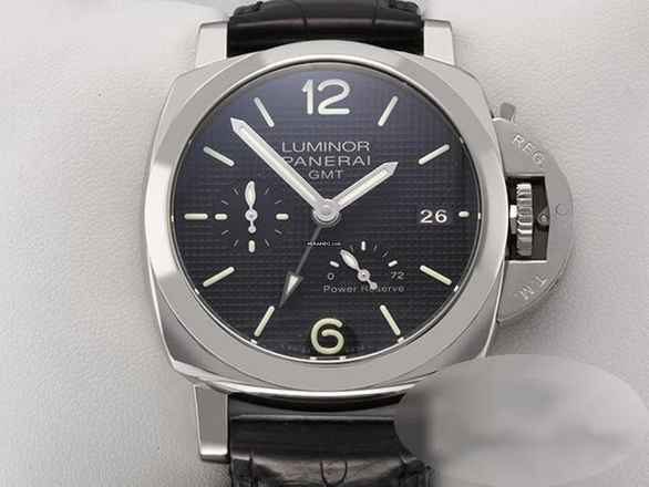  Panerai Luminor 1950 3 Days GMT Power Reserve Automatic Pam00537 2016 Automatik Stahl Steel Black Dial 