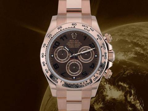  Rolex Daytona Cosmograph Daytona 116505 Rose Gold Chocolate Arabic Dial Full Set 2017 