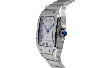 Thumbnail von Cartier Santos Edelstahl Automatik Medium Size Ref. WSSA0010 4075 B&P