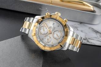 Thumbnail von TAG Heuer Aquaracer Chronograph Stahl / vergoldet Automatik Ref. CAF2120.BB0816