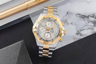 Thumbnail von TAG Heuer Aquaracer Chronograph Stahl / vergoldet Automatik Ref. CAF2120.BB0816