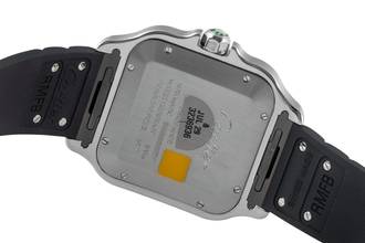 Thumbnail von Cartier Santos Green Arabic Stahl Automatik Herrenuhr Ref. WSSA0055 B&P 2025