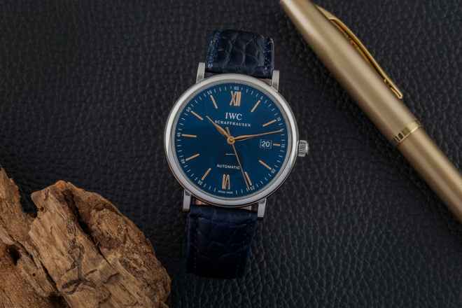  IWC Portofino Automatic 40 Blue Dial Stahl Automatik Herrenuhr Ref. IW356523 