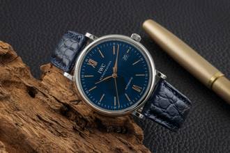 Thumbnail von IWC Portofino Automatic 40 Blue Dial Stahl Automatik Herrenuhr Ref. IW356523