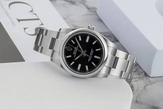 Thumbnail von Rolex Oyster Perpetual 34 Black Dial Automatik Edelstahl Ref. 124200 B&P 2021