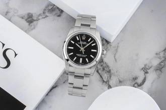 Thumbnail von Rolex Oyster Perpetual 34 Black Dial Automatik Edelstahl Ref. 124200 B&P 2021