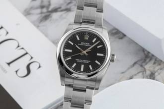 Thumbnail von Rolex Oyster Perpetual 34 Black Dial Automatik Edelstahl Ref. 124200 B&P 2021