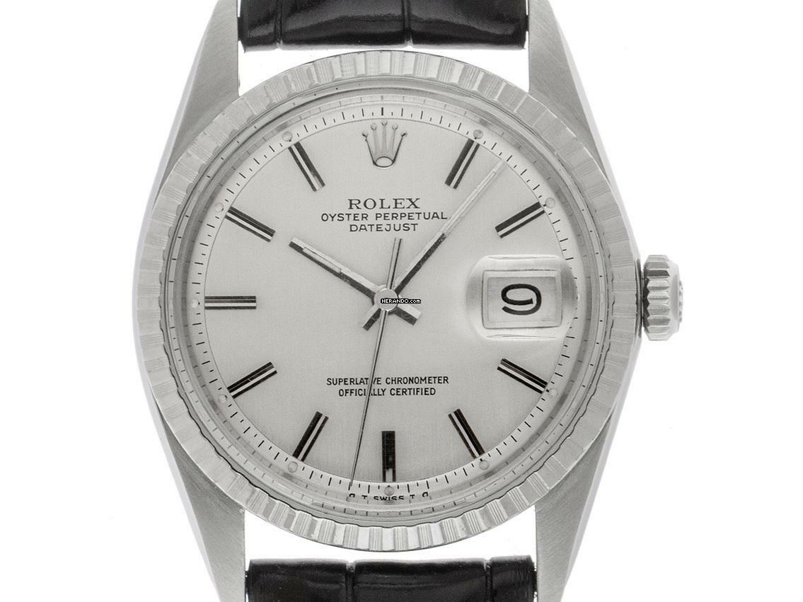 Rolex Datejust 36 Ref.1603 1972 Box&Beschreibung sehr gut Vintage Datejust Stahl open 6/9