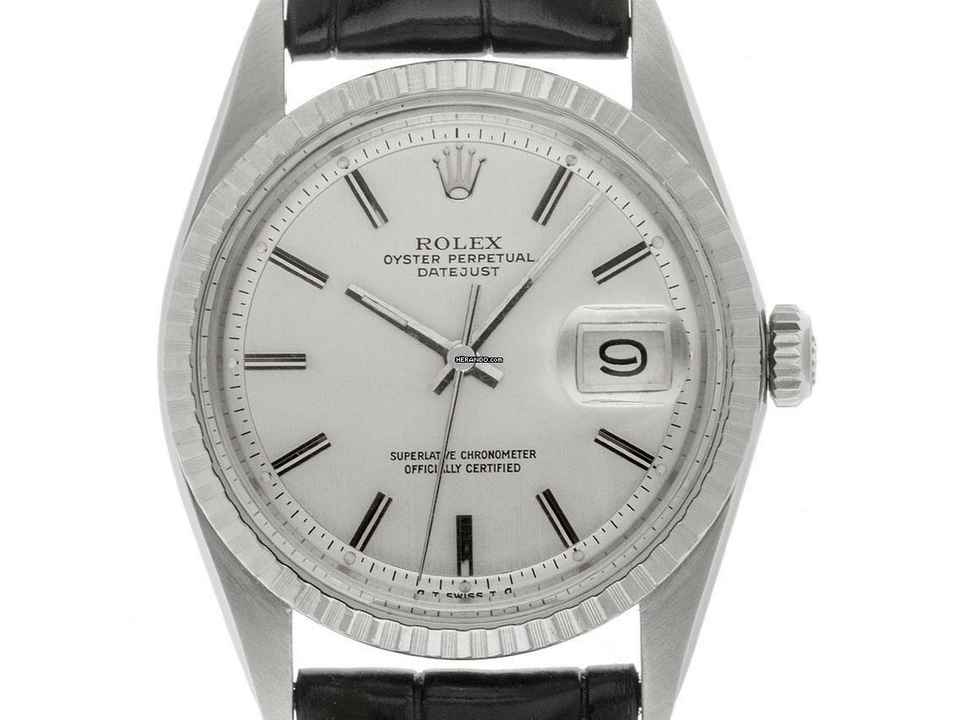  Rolex Datejust 36 Ref.1603 1972 Box&Beschreibung sehr gut Vintage Datejust Stahl open 6/9 