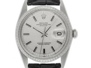 Thumbnail von Rolex Datejust 36 Ref.1603 1972 Box&Beschreibung sehr gut Vintage Datejust Stahl open 6/9