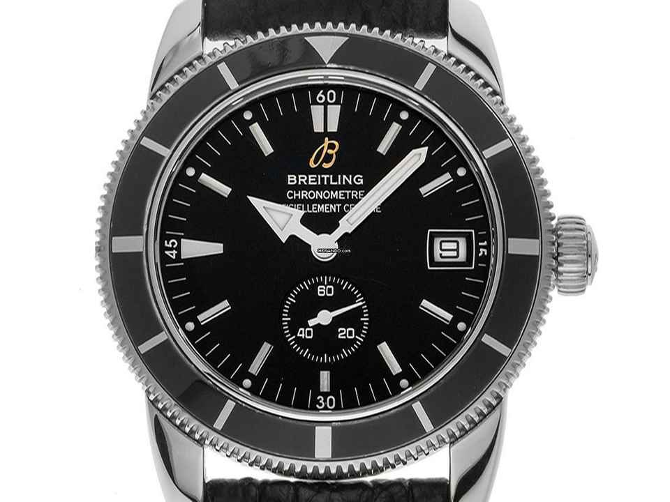 Breitling Superocean Ref.A37320 2014 original Box sehr gut Vintage Superocean Leder Faltschließe 