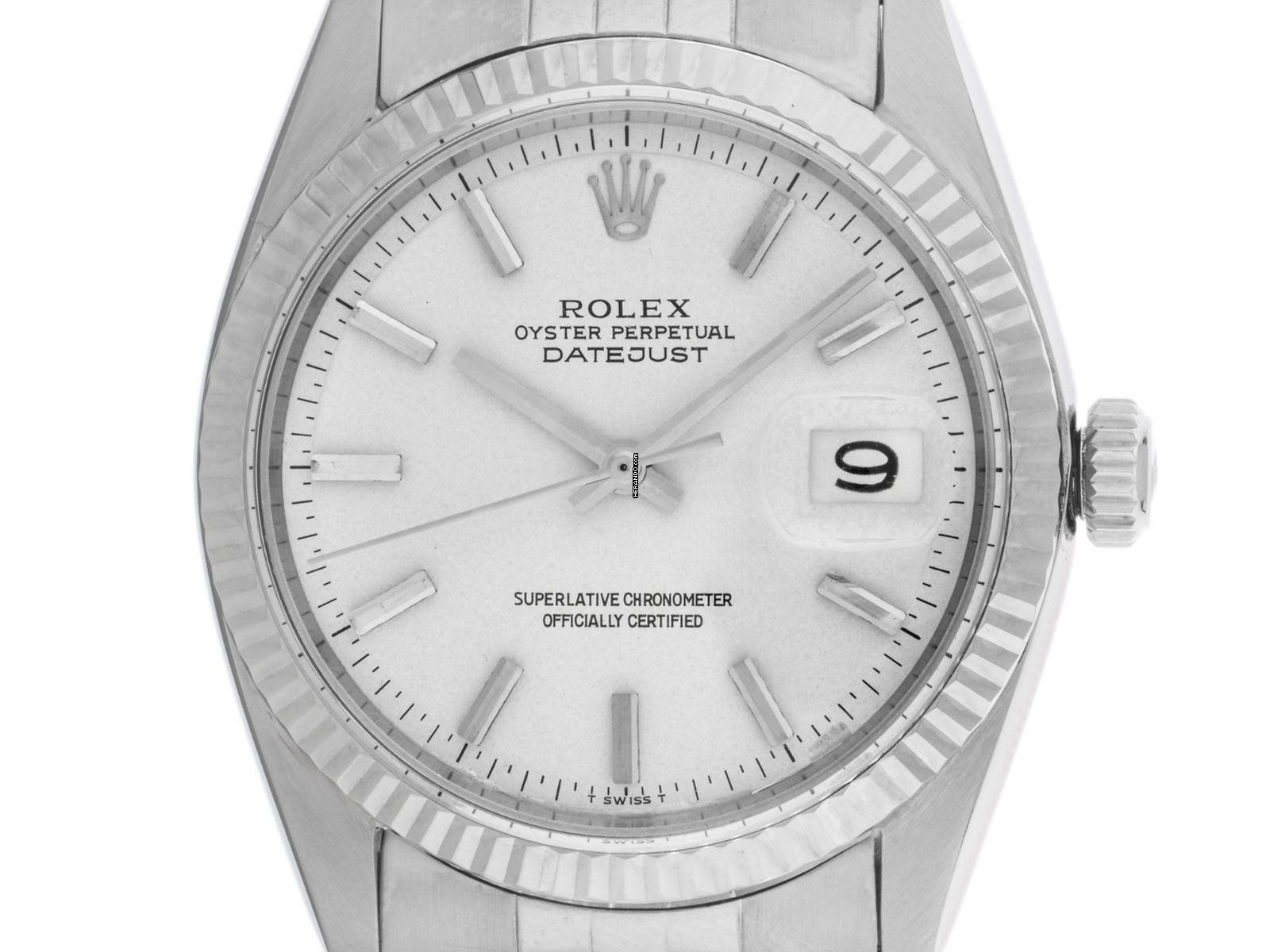 Rolex Datejust 36 Ref.1601 1968 Box&Beschreibung sehr gut Vintage Datejust Stahl 18kt Weißgold