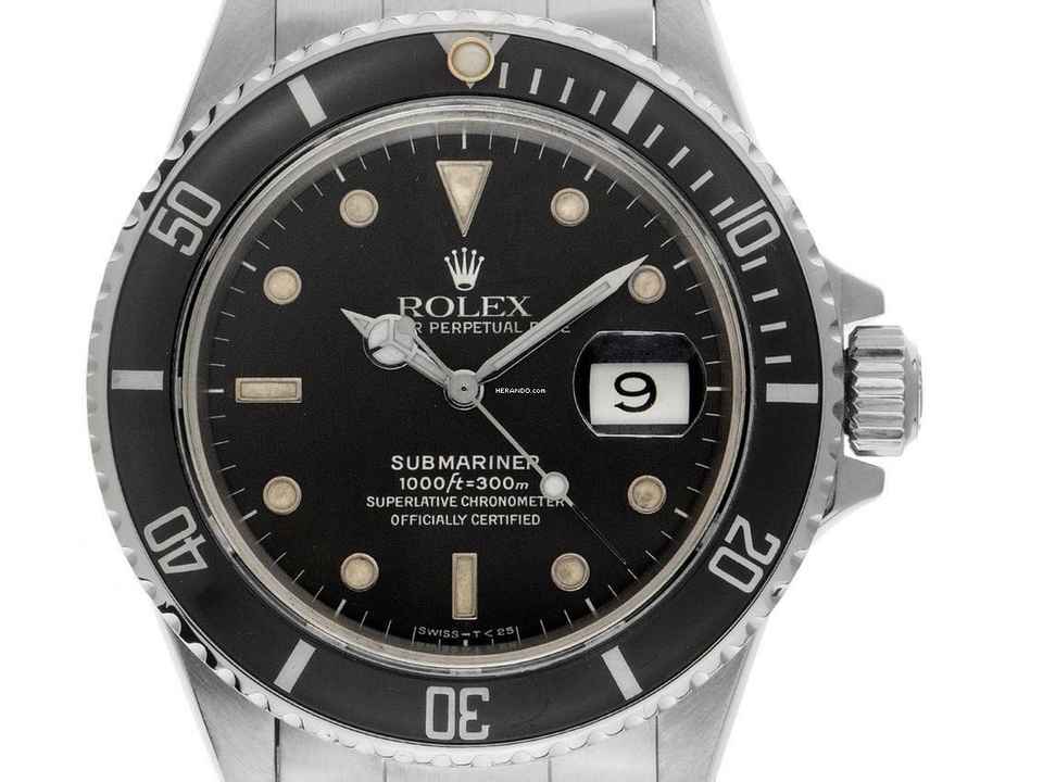 Rolex Submariner Date Ref.16800 1986 Box&Beschreibung sehr gut Vintage Submariner Date 