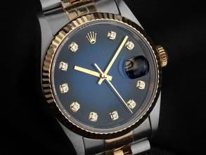Thumbnail von Rolex Datejust 36 Diamanten Ref.16233 1996 Box&Beschreibung sehr gut Vintage Datejust Diamanten