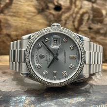 Thumbnail von Rolex Day-Date 36 Day-Date I 36 Platin ICEBLUE Diamond - FULLSET 2008 LC100 - Ref. 118206 Diamond Dial (FACTORY) and Diamond Bezel (AFTERMARKET)