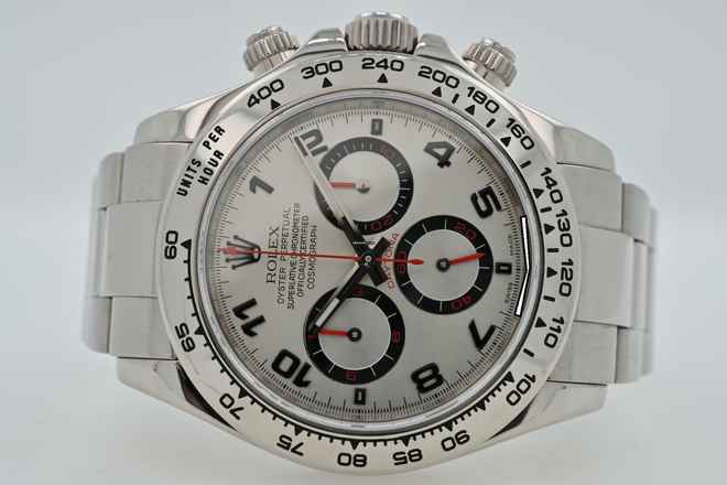  Rolex Daytona Cosmograph Racing Dial 18k WG White Gold Rehaut LC160 116509 