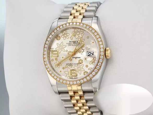  Rolex Datejust 36 36mm 116243 2010 Stahl Gelbgold 750 Diamanten Automatik Stainless Steel 18kt Yellow Gold Jubilé-band Chronometer Oyster 