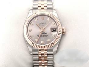 Thumbnail von Rolex Datejust 31 31mm 178271 2017 Stahl Rosegold 750 Diamanten Rolex-service 2025 Stainless Steel 18kt Rose Gold Jubilé-band Chronometer Oyster