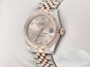 Thumbnail von Rolex Datejust 31 31mm 178271 2017 Stahl Rosegold 750 Diamanten Rolex-service 2025 Stainless Steel 18kt Rose Gold Jubilé-band Chronometer Oyster
