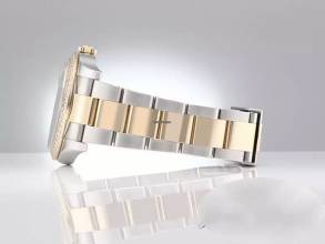 Thumbnail von Rolex Datejust 36 36mm 116243 2010 Stahl Gelbgold 750 Wave Diamanten Automatik Stainless Steel 18kt Yellow Gold Oyster-band Chronometer Blue Dial