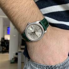 Thumbnail von Rolex Day-Date 36 18346 President silver diamonds Factory dial Platinum 950 Full Set