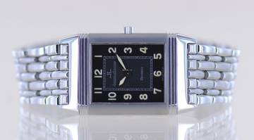 Thumbnail von Jaeger-LeCoultre Reverso Shadow Stahl Klassiker Luxus black dial Stahlband rar