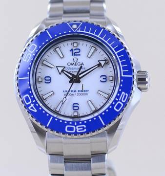  Omega Seamaster Ultra Deep 6000M White Dial O‑MEGASTEEL‑Band 45,5mm 6000 Meter Diver B+P 