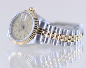 Thumbnail von Rolex Lady-Datejust Stahl Gold Champagner Tapestry dial Jubiléband 26mm Klassiker
