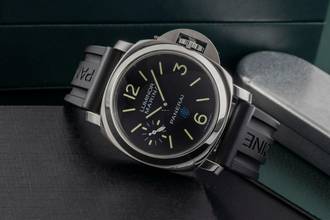 Thumbnail von Panerai Luminor Marina Logo 3 Days Stahl Handaufzug Herrenuhr Ref. PAM00777