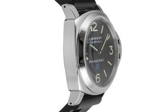 Thumbnail von Panerai Luminor Marina Logo 3 Days Stahl Handaufzug Herrenuhr Ref. PAM00777