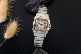 Thumbnail von Cartier Santos Galbée Lady Stahl / Gold Damenuhr Saphirglas Ref. W20012C4 1567