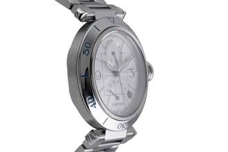 Thumbnail von Cartier Pasha GMT Power Reserve Automatik Stahl Herrenuhr Ref. W31037H3 2388